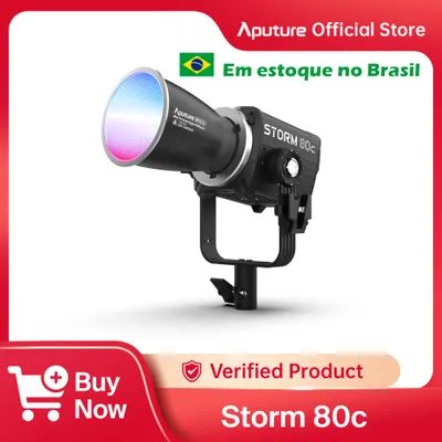 Do Brasil aputure storm 80c fonte de ponto compacto colorido luz 1800k-20000k g/m correção de cor fotografia luz - AliExpress 44