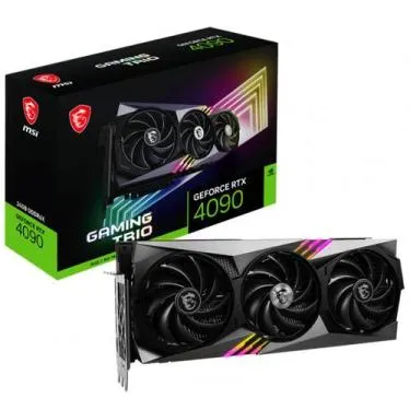 Placa de Video MSI GeForce RTX 4090 Gaming Trio 24GB GDDR6X, preto