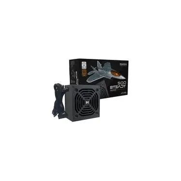 Fonte MACH1 Steady, 500W, 80 Plus Bronze, PFC Ativo, Preto - 500Steady