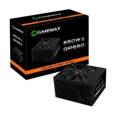 Fonte Gamemax GP650, 650W, 80 Plus Bronze, PFC Ativo, Com Cabo, Preto