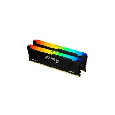 Memória RAM Kingston Fury Beast, RGB, 16GB (2x8GB), 3600MHz, DDR4, CL17, Preto - KF436C17BB2AK2/16