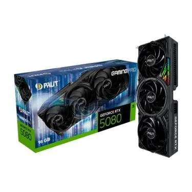 Placa de Vídeo Palit RTX 5080 GamingPro NVIDIA GeForce, 16GB, GDDR7, A