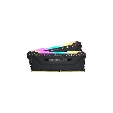 Memória RAM Corsair Vengeance Pro, RGB, 32GB (2x16GB), 2666MHz, DDR4, CL16, Preto - CMW32GX4M2A2666C16