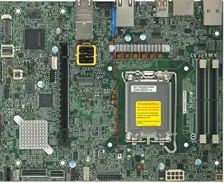 Supermicro Placa integrada X14SAV-TLN4F Bulk Flex ATX | Intel Core Ultra 9/7/5 Series 2 | 96GB DDR5 | PCIe 5.0 | Dual 10G e 2.5G LAN | M.2 | MCIO | 4X SATA | 12V DC | vPro