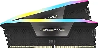 CORSAIR VENGEANCE RGB DDR5 RAM 64GB (2x32GB) 6400MHz CL32-40-40-84 1,40V Intel XMP Desktop Computer Memory - Preto (CMH64GX5M2B6400C32)