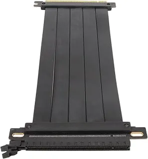 Dpofirs Cabo Riser PCIe 4.0 X16, 128 Gbps, Cabo Plano Flexível, Blindado EMI, Plug & Play, Compatível Com GPUs RTX 4090/4080/4070 e RX 7900 XT/7800 XT, Compatível Com Versões Anteriores (40cm)
