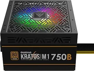 GAMDIAS Fonte de Alimentação RGB 750W KRATOS M1 (ATX/Bivolt/80 Plus Bronze/PFC Ativo/RGB Endereçavel/Sem Cabo) - KRATOS M1-750B LA