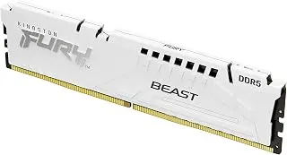 Kingston FURY Beast White 64GB (2x32GB) 6000MT/s CL36 DDR5 Expo DIMM Overclocking Plug N Play AMD Expo Kit de 2 KF560C36BWEK2-64