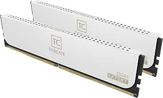 TEAMGROUP T-Create Expert Overclocking 10L DDR5 64GB Kit (2 x 32GB) 6000MHz (PC5-48000) CL34 Intel XMP 3.0 & AMD Expo Módulo de Memória de Desktop Compatível Ram Branco - CTCWD564G6000HC34BDC01