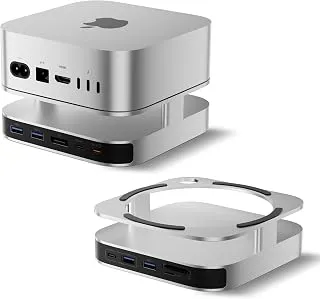 BENFEI Mac mini M4 Dock, suporte para Mac mini M4 com NVMe SSD, hub 4K DisplayPort para Mac mini M4 e M4 Pro (2024), 10 Gbps (1 USB-C e 1 USB-A 3.2), 5Gbps (3 USB-A 3.0), SD/TF 170MB/s