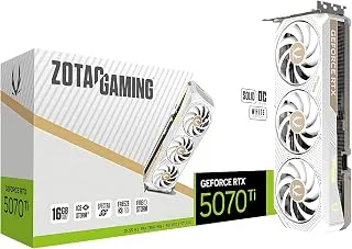 ZOTAC Placa Gráfica Gaming GeForce RTX 5070 Ti Solid CORE OC - Branca | 16 GB GDDR7 | 256 Bits | DLSS 4 | IceStorm 3.0 Advanced Cooling | Ventilador Triplo | Spectra RGB | ZT-B50710Q2-10P | 16 GB GDDR7, 256 Bits, DLSS 4, IceStorm 3.0 Advanced Cooling, Ventilador Triplo, Spectra RGB, ZT-B50710Q2-10P