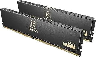TEAMGROUP T-Create Expert Overclocking 10L DDR5 64GB Kit (2 x 32GB) 6400MHz (PC5-51200) CL34 Módulo de memória RAM de desktop - CTCED564G6400HC34BDC01
